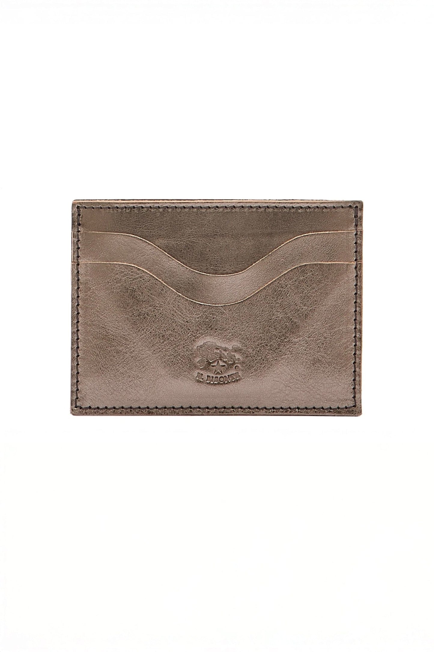 A leather bronze card case