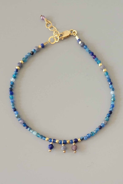 Cobamae Briolette Bracelet - Multi Blue