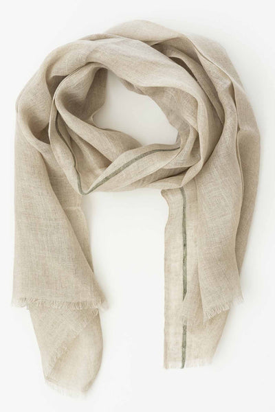 From the Road Atasi Scarf - Oatmeal/Forest