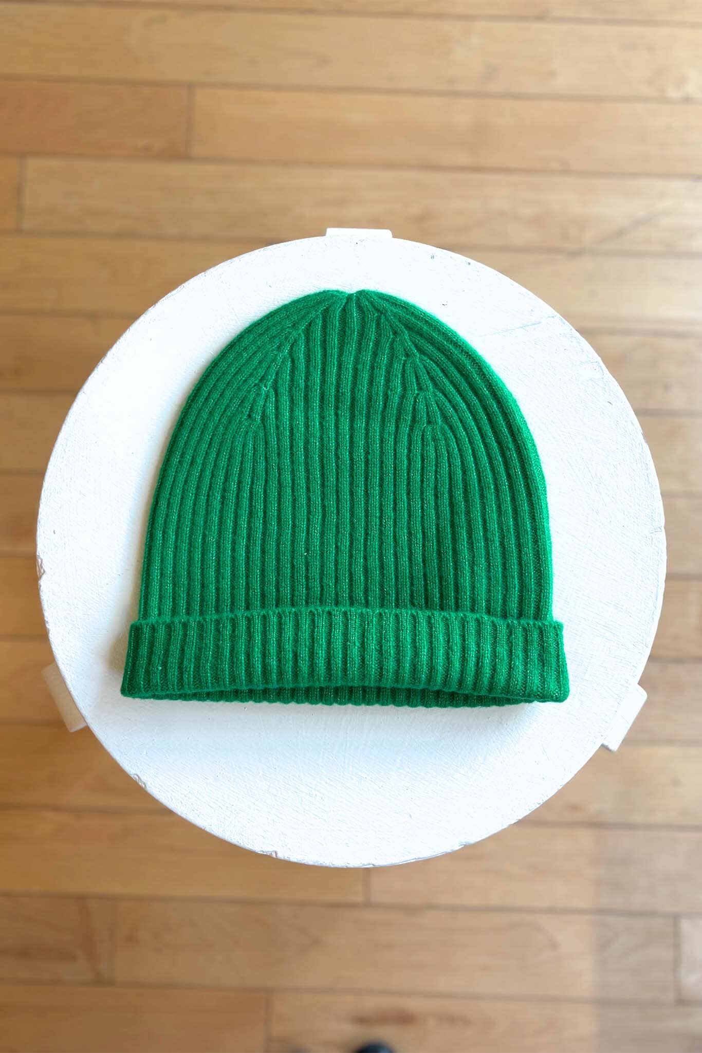 Green knit beanie