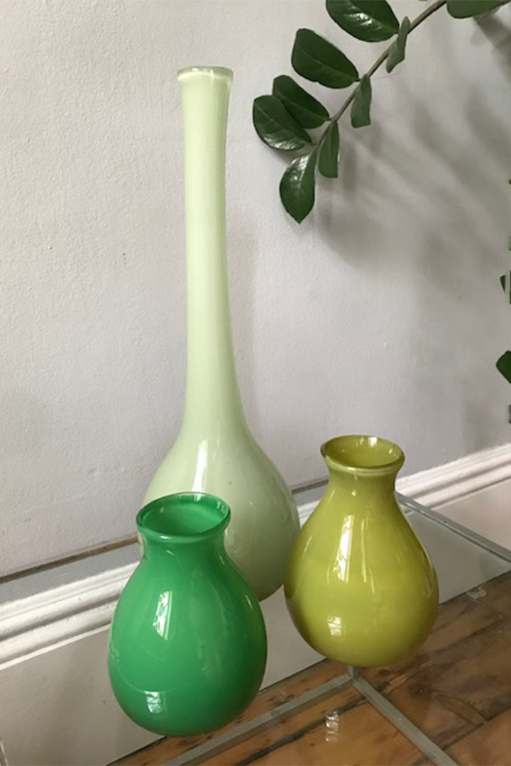 Handblown Glass Vase - Tall Mint