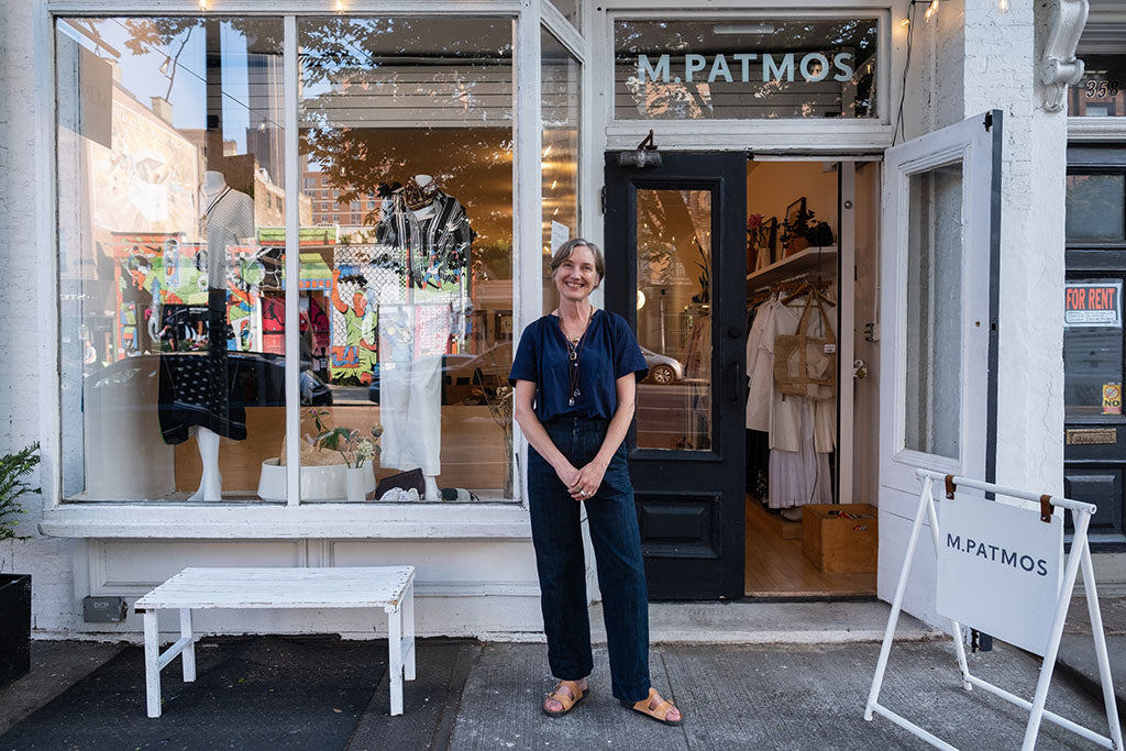 M.PATMOS Brooklyn shop with owner Marcia Patmos. 358 Atlantic Avenue