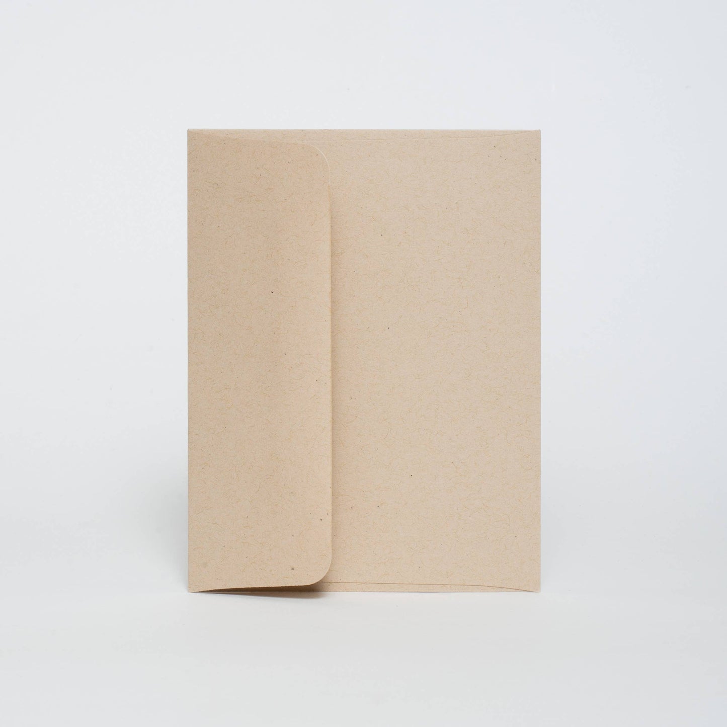 Brown envelope on white background
