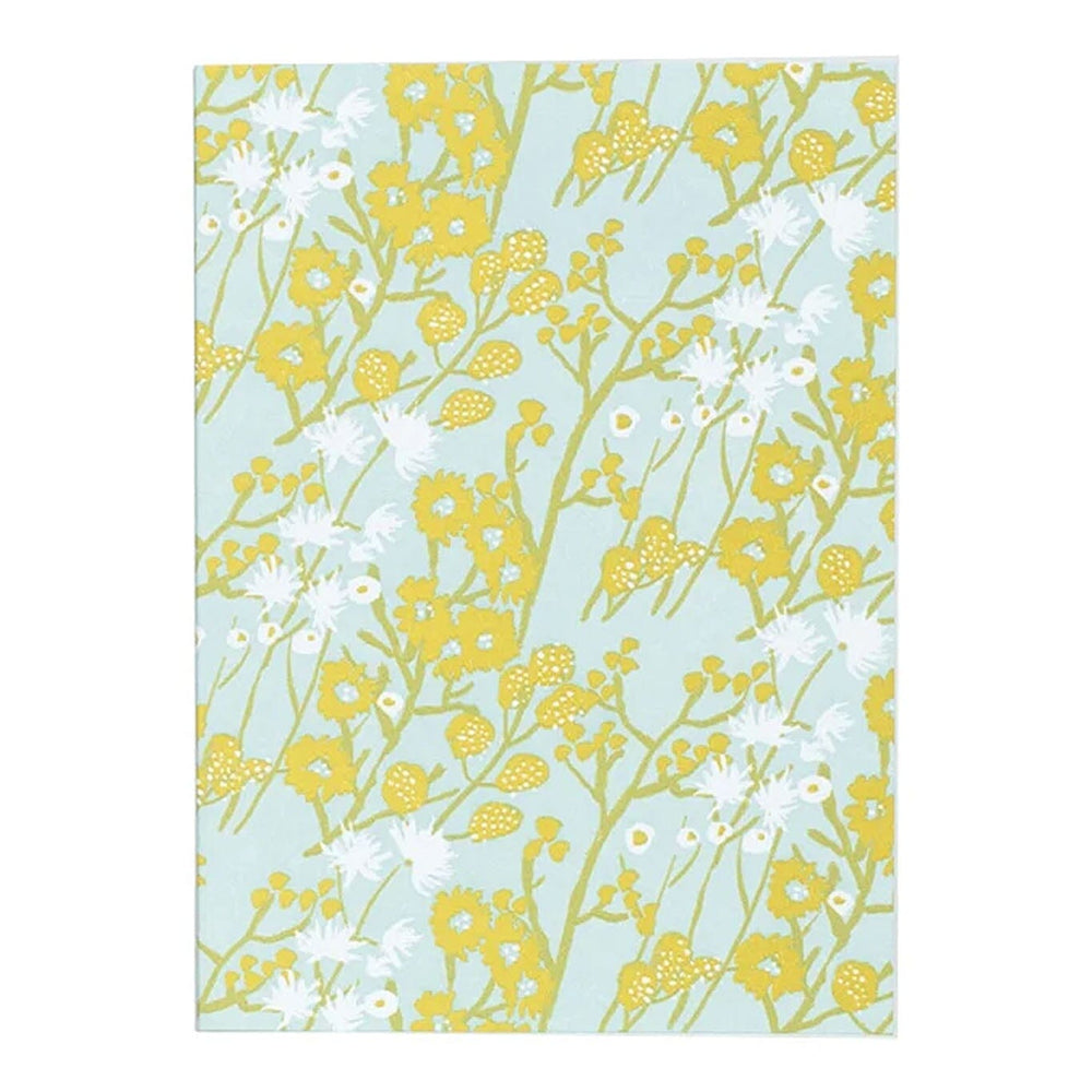 green and blue floral card