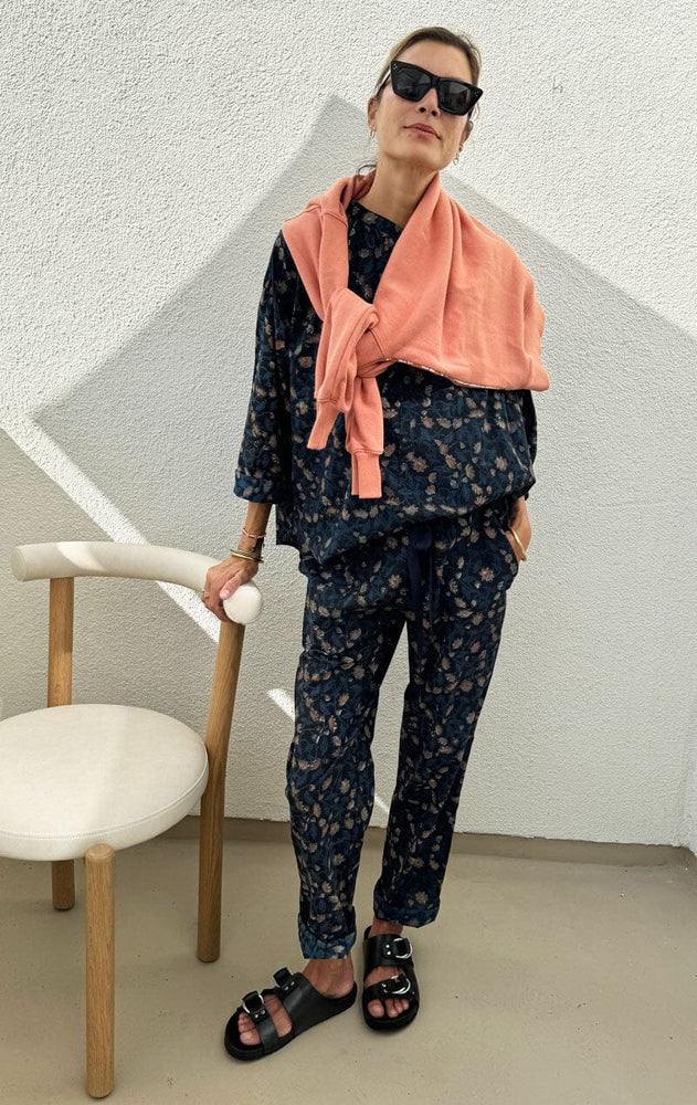 
                  
                    A floral natural dye shirt
                  
                