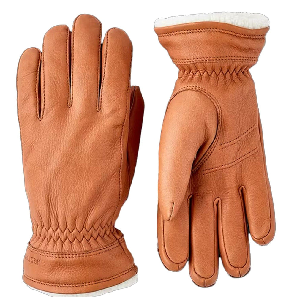 Brown insulated winter gloves