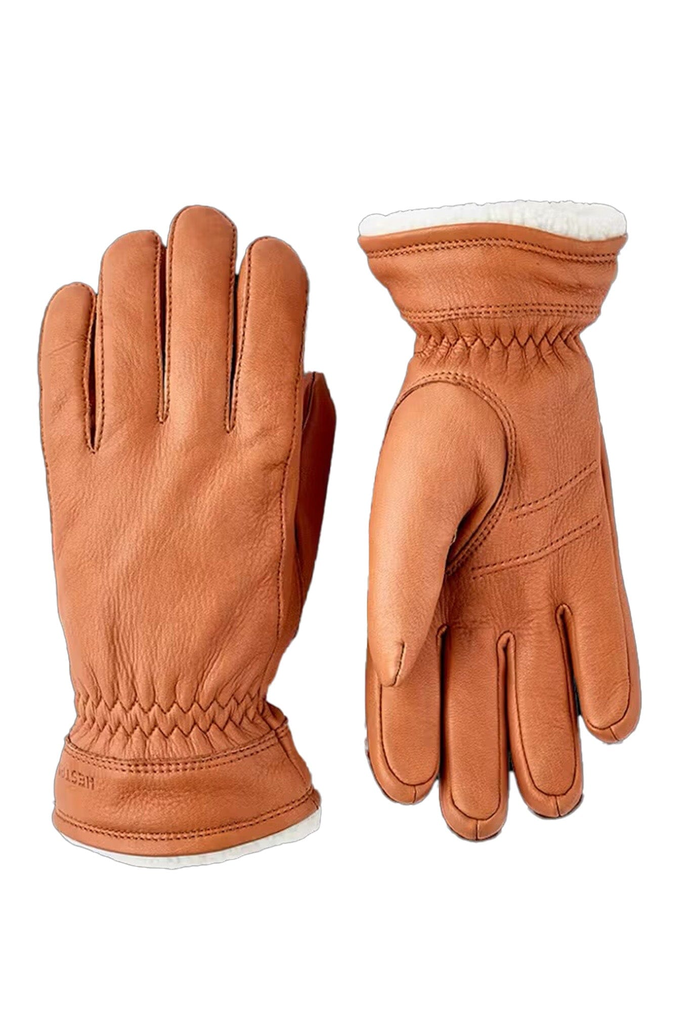 Brown insulated winter gloves