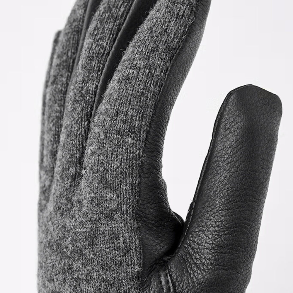 
                  
                    Mens gray glove with leather palm on a white background
                  
                