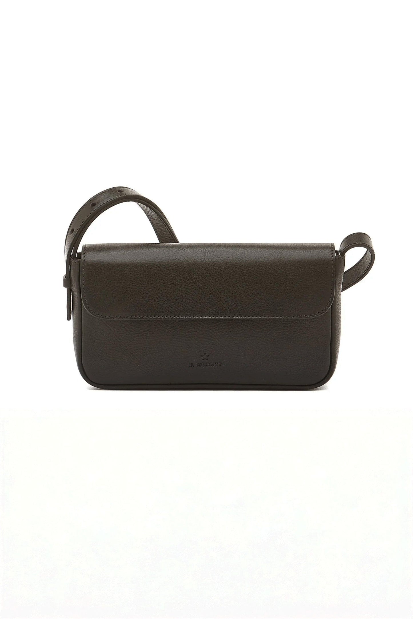 Black leather crossbody bag