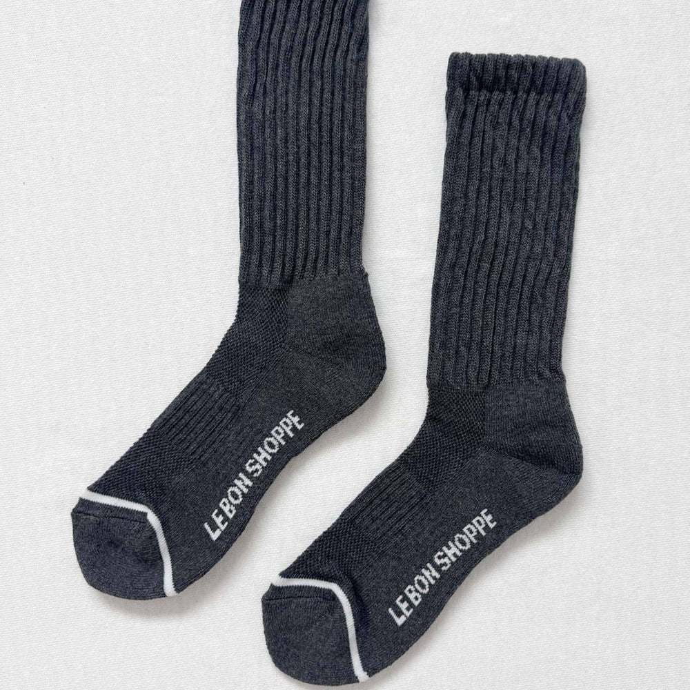 Pair of charcoal ballet socks from Le Bon Shoppe