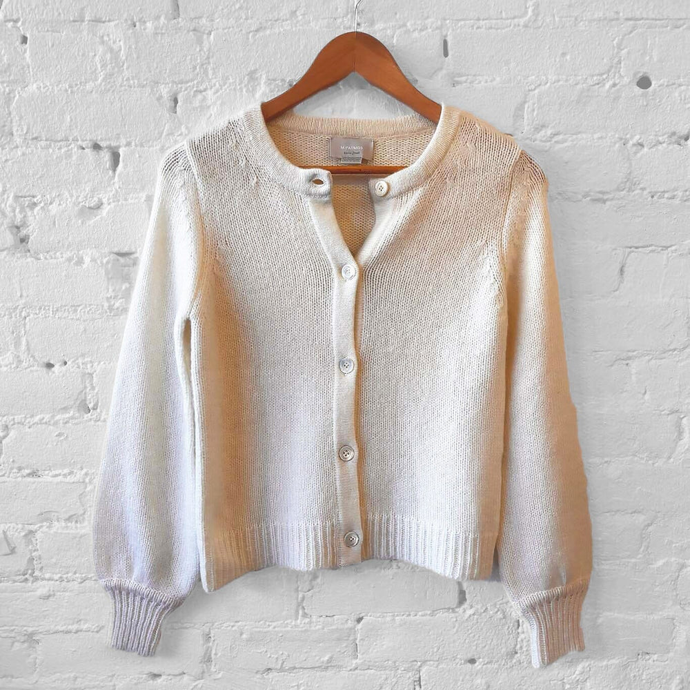 Merino wool and cashmere winter cardigan. Designed by M.Patmos in Brooklyn New York.