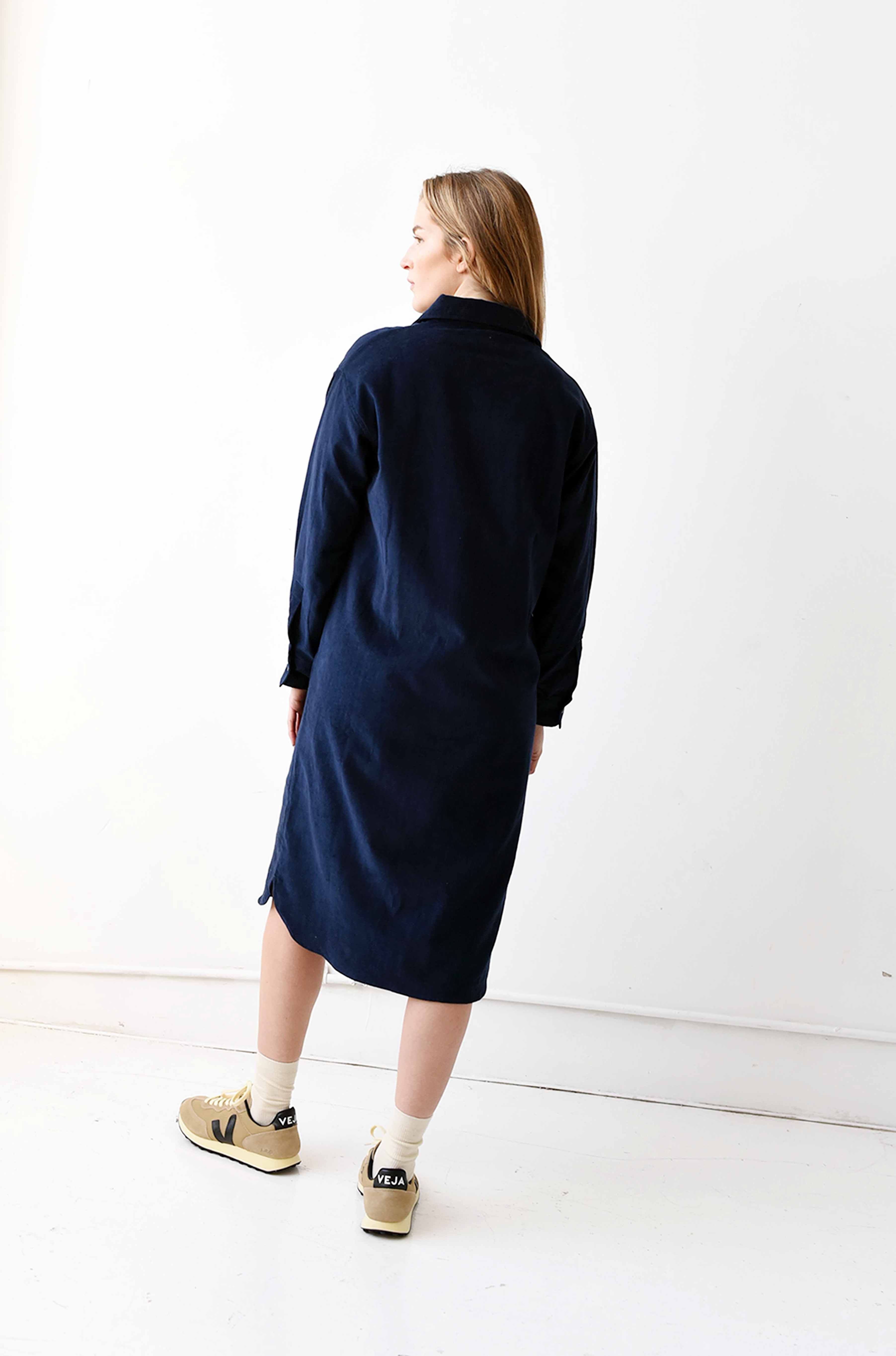 M.PATMOS Renzo Dress - Navy Corduroy