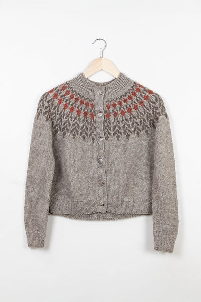 Covet Augustine Yoke Cardigan - Charcoal