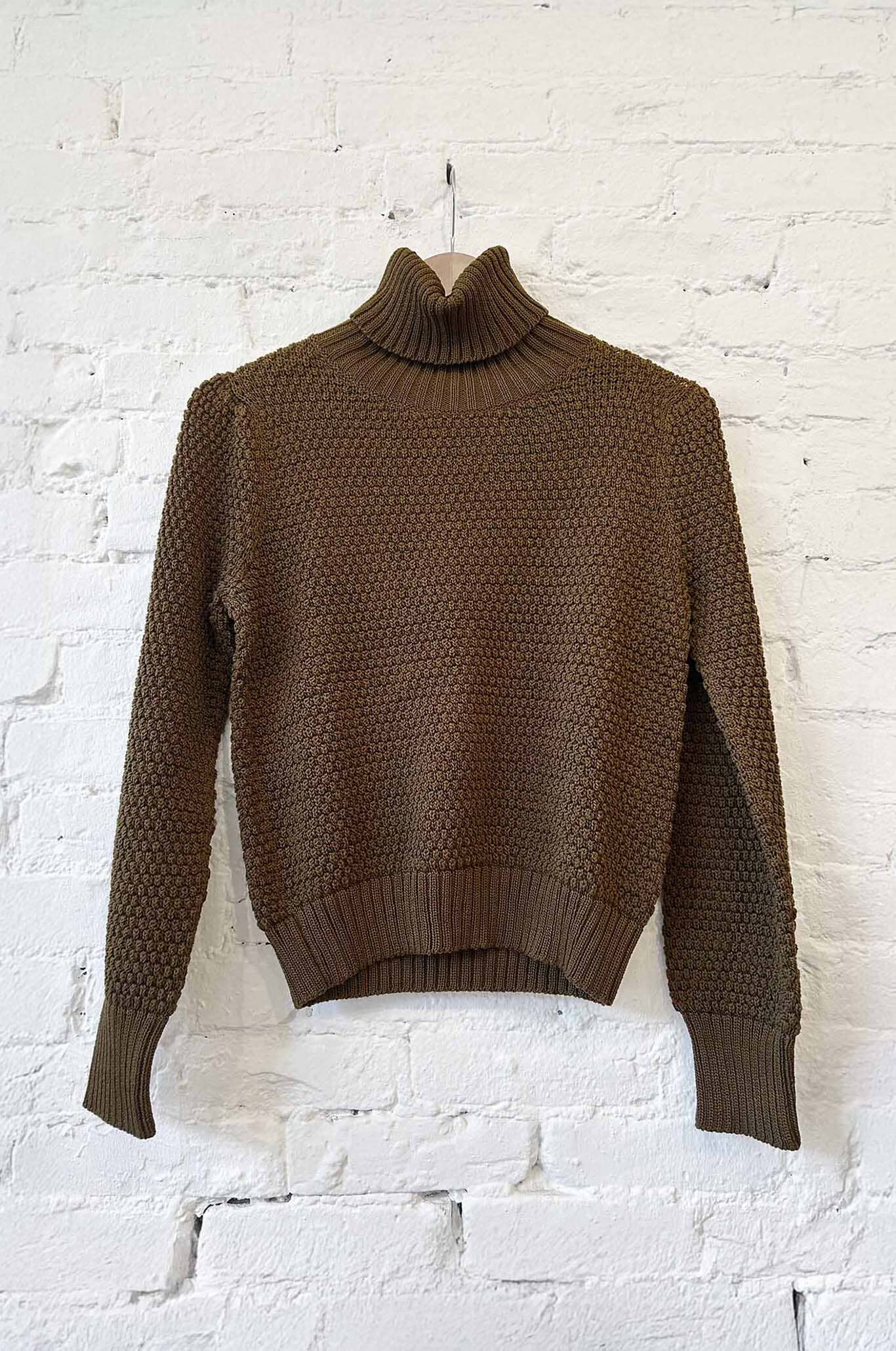 Mercerized cotton turtleneck sweater