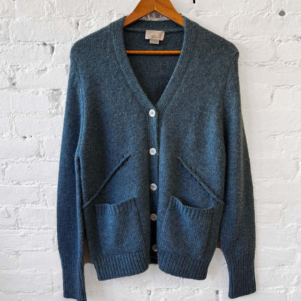 Cozy wool and cashmere long sleeve cardigan designed by M.Patmos in Brooklyn.