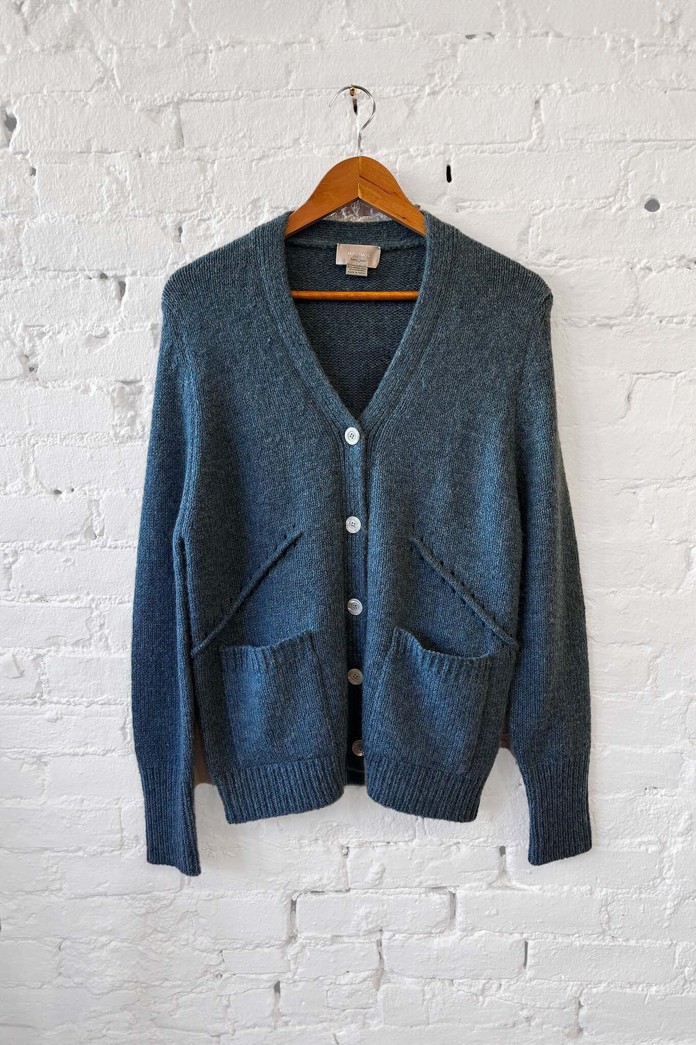 Cozy wool and cashmere long sleeve cardigan designed by M.Patmos in Brooklyn.