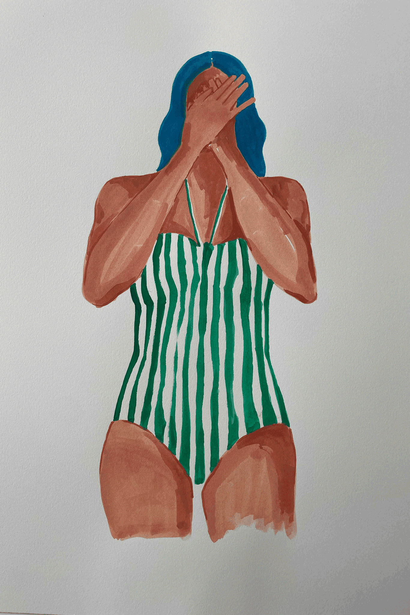 Rosie Kanellis Painting - Striped Suits Two