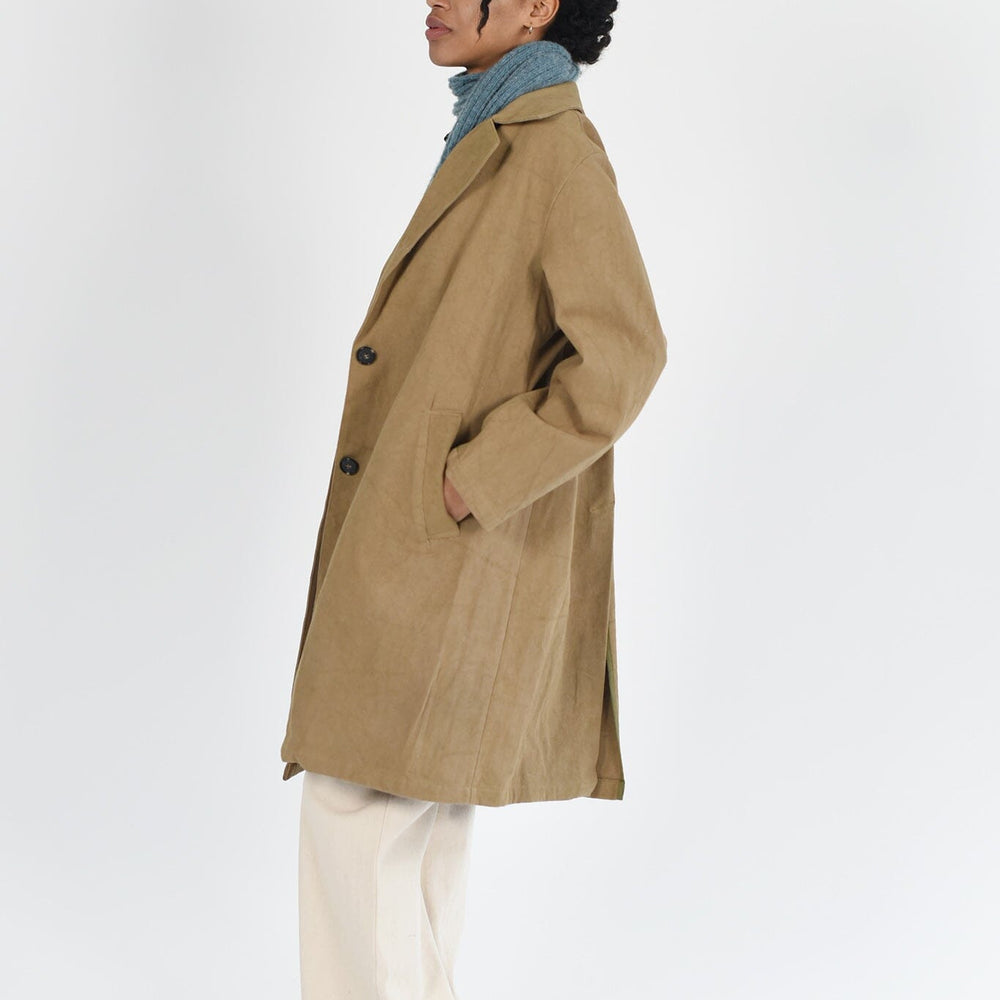 Cotton trench coat designed by M.Patmos located in Brooklyn, New York.