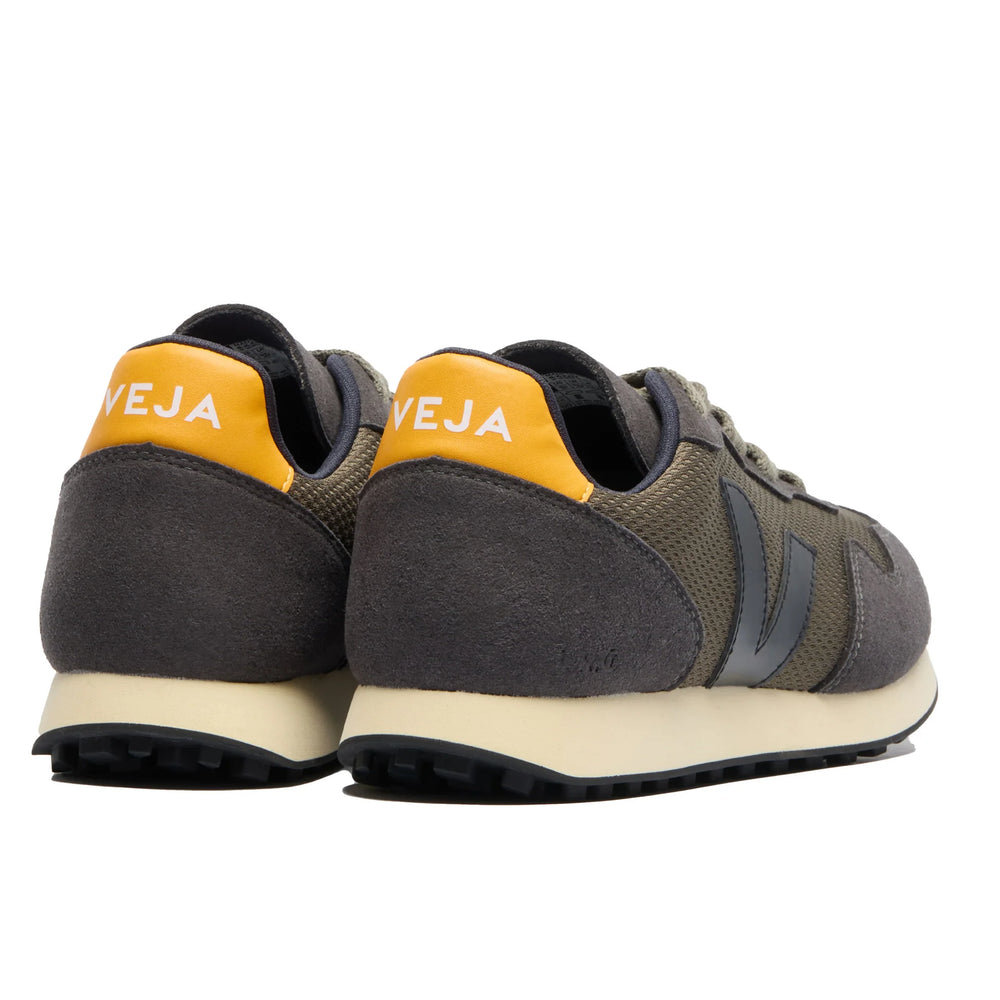 Veja sneakers shown from the back on a white background