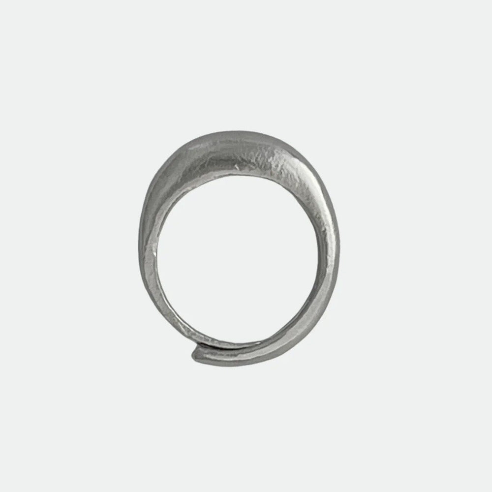 Silver some ring on a white background