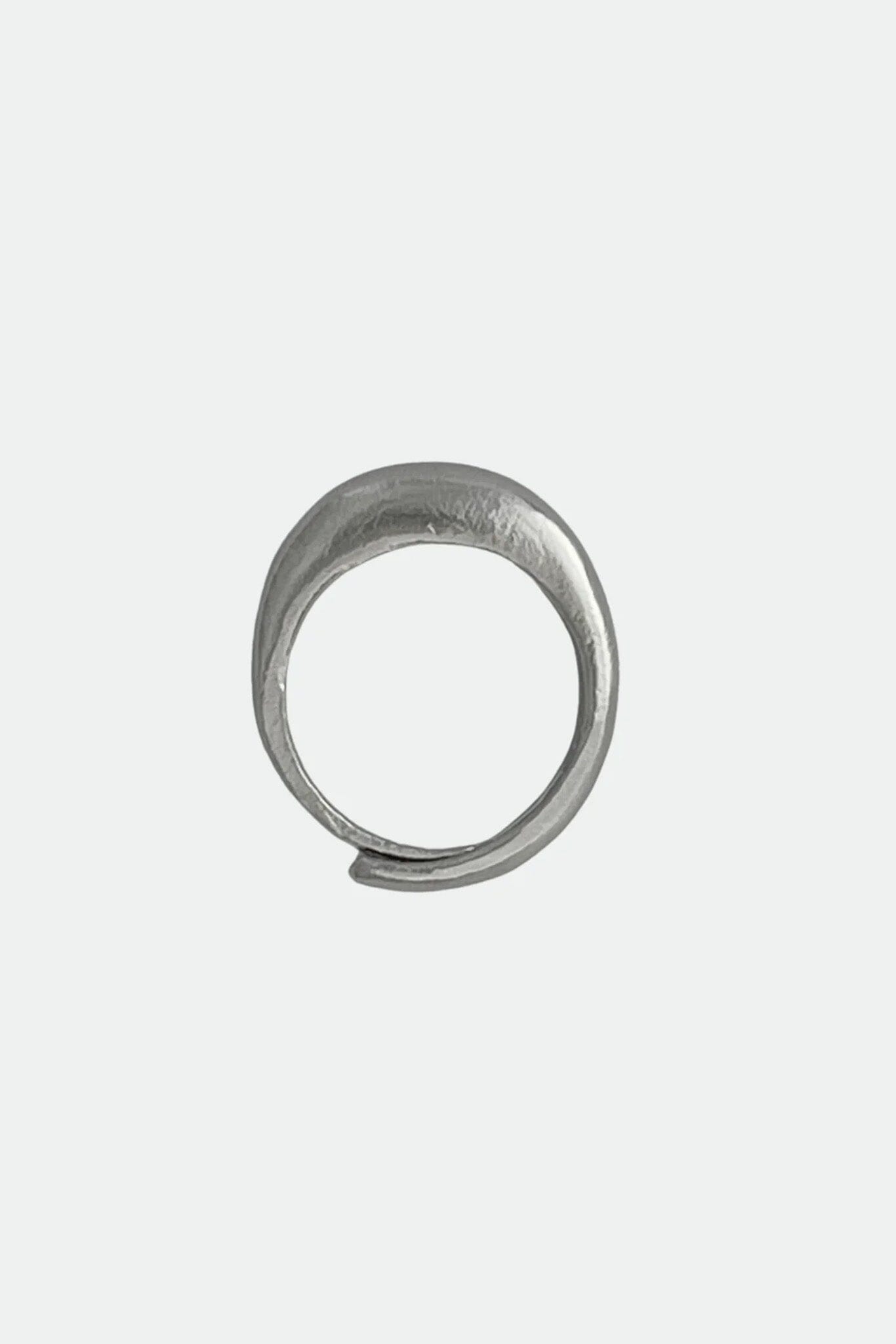 Silver some ring on a white background
