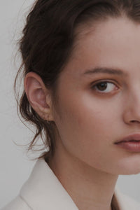 Blanca Monros Gomez Tiny Hammered Hoops - Pair