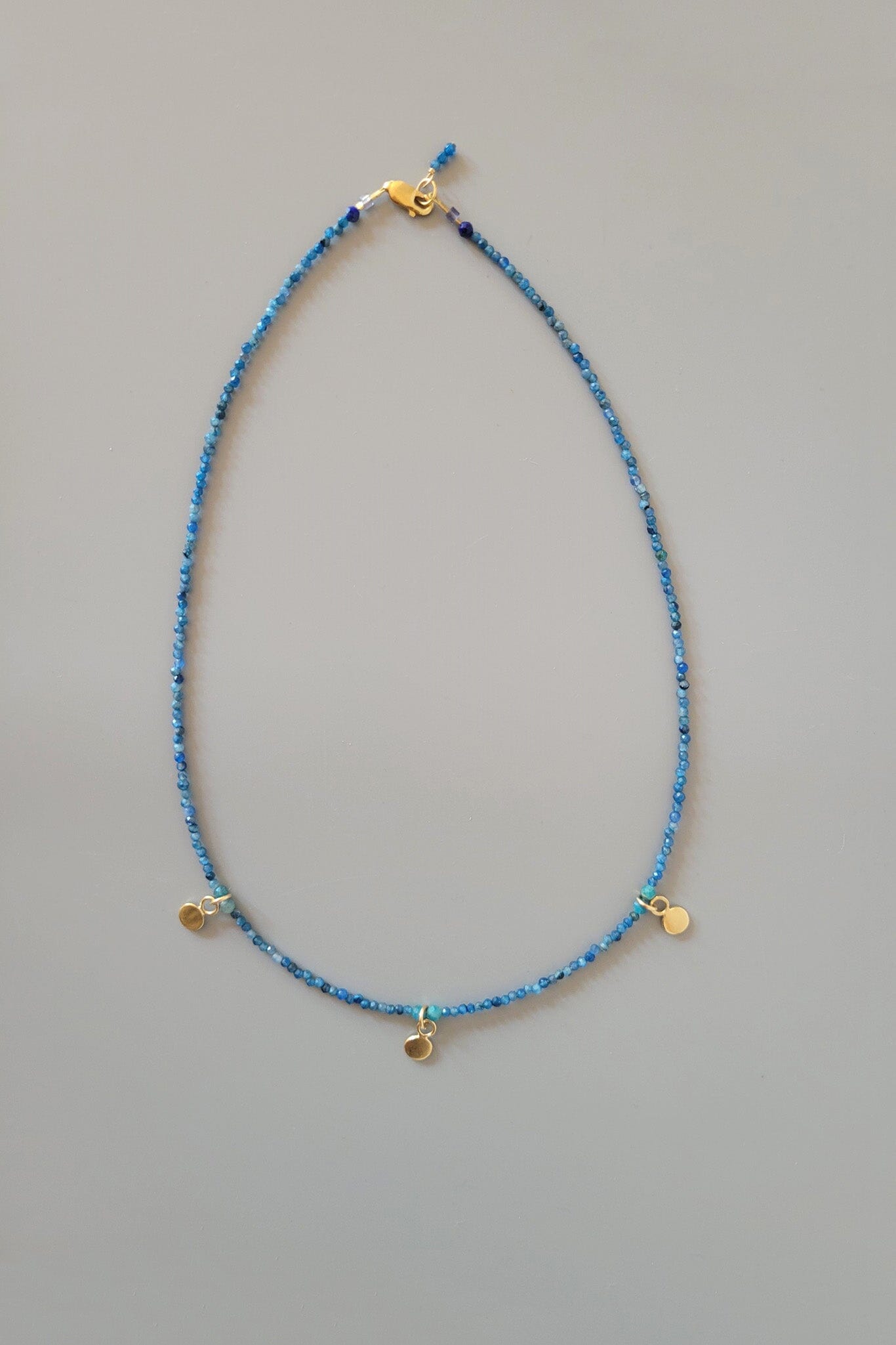 Cobamae 3 Charm Necklace - Blue Jean