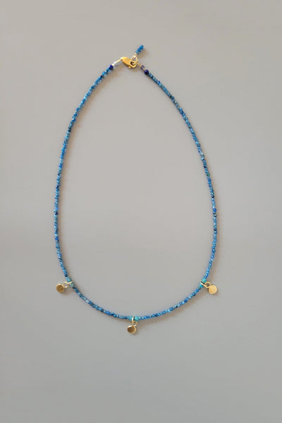 Cobamae 3 Charm Necklace - Blue Jean