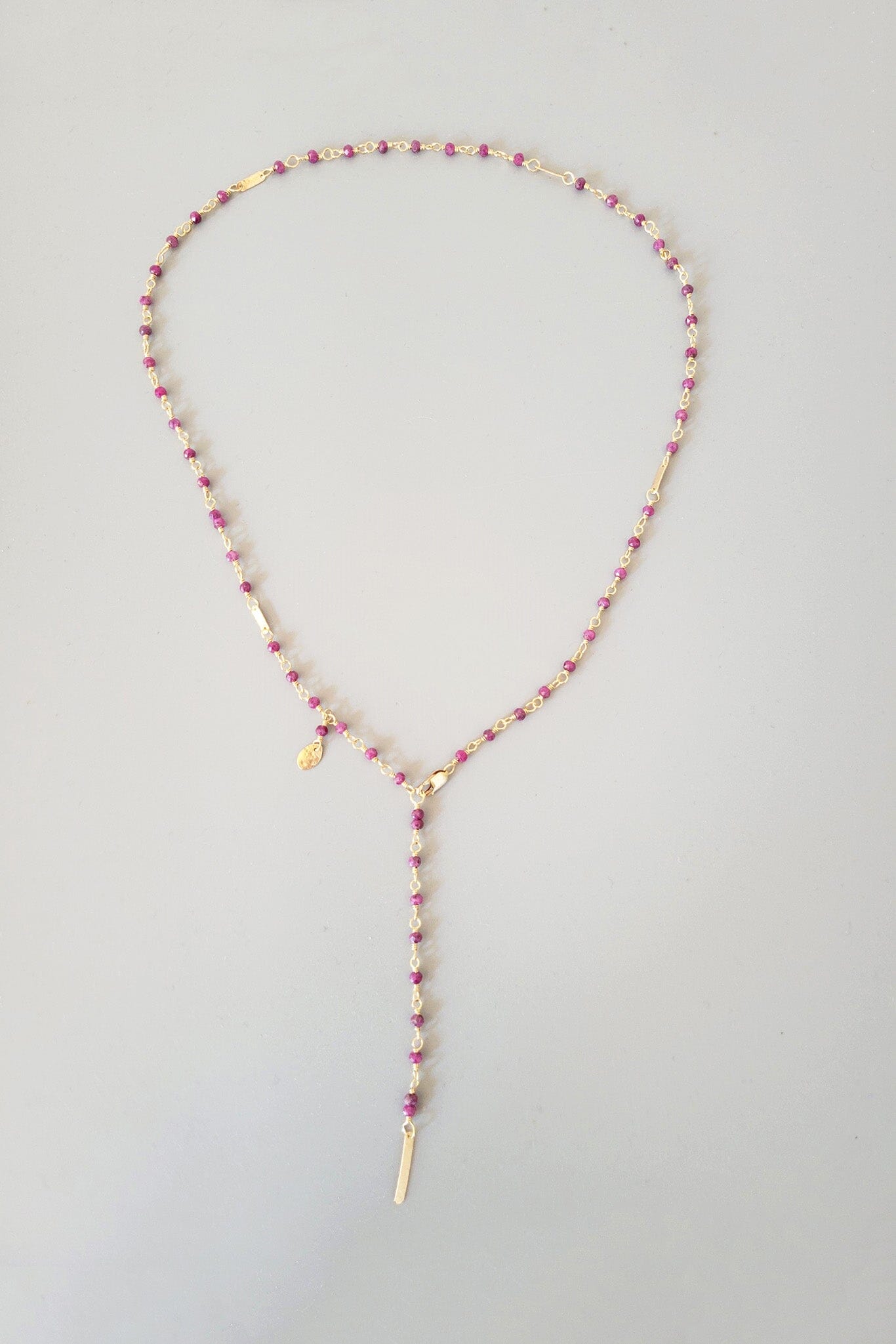 Cobamae Baguette Necklace - Ruby