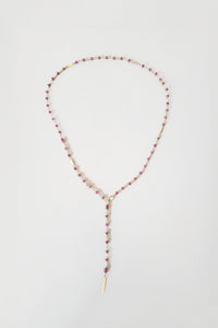 Cobamae Baguette Necklace - Ruby