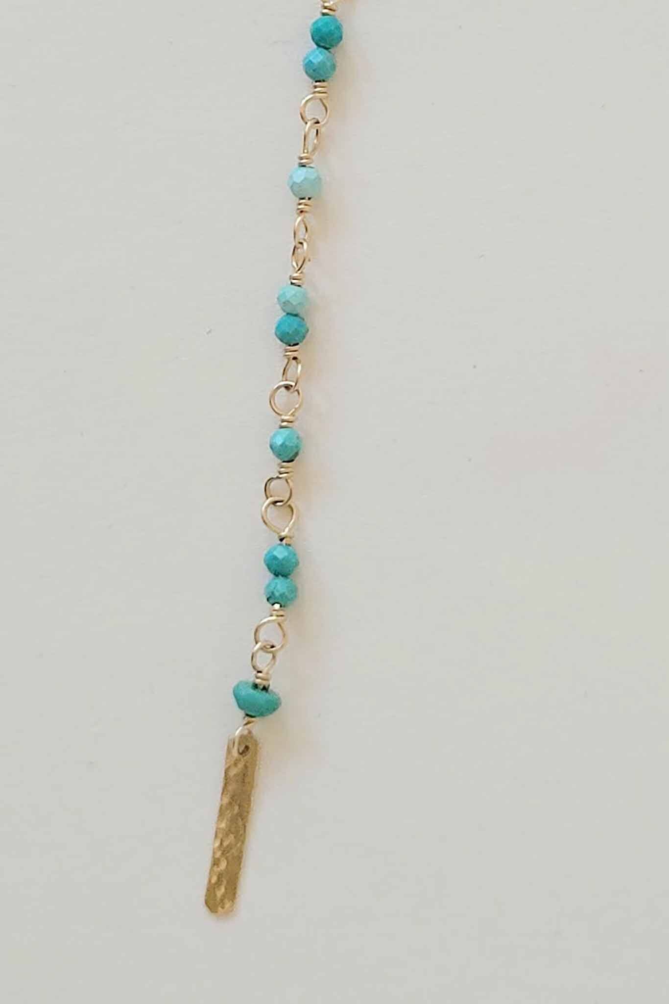Cobamae Baguette Necklace - Turquoise