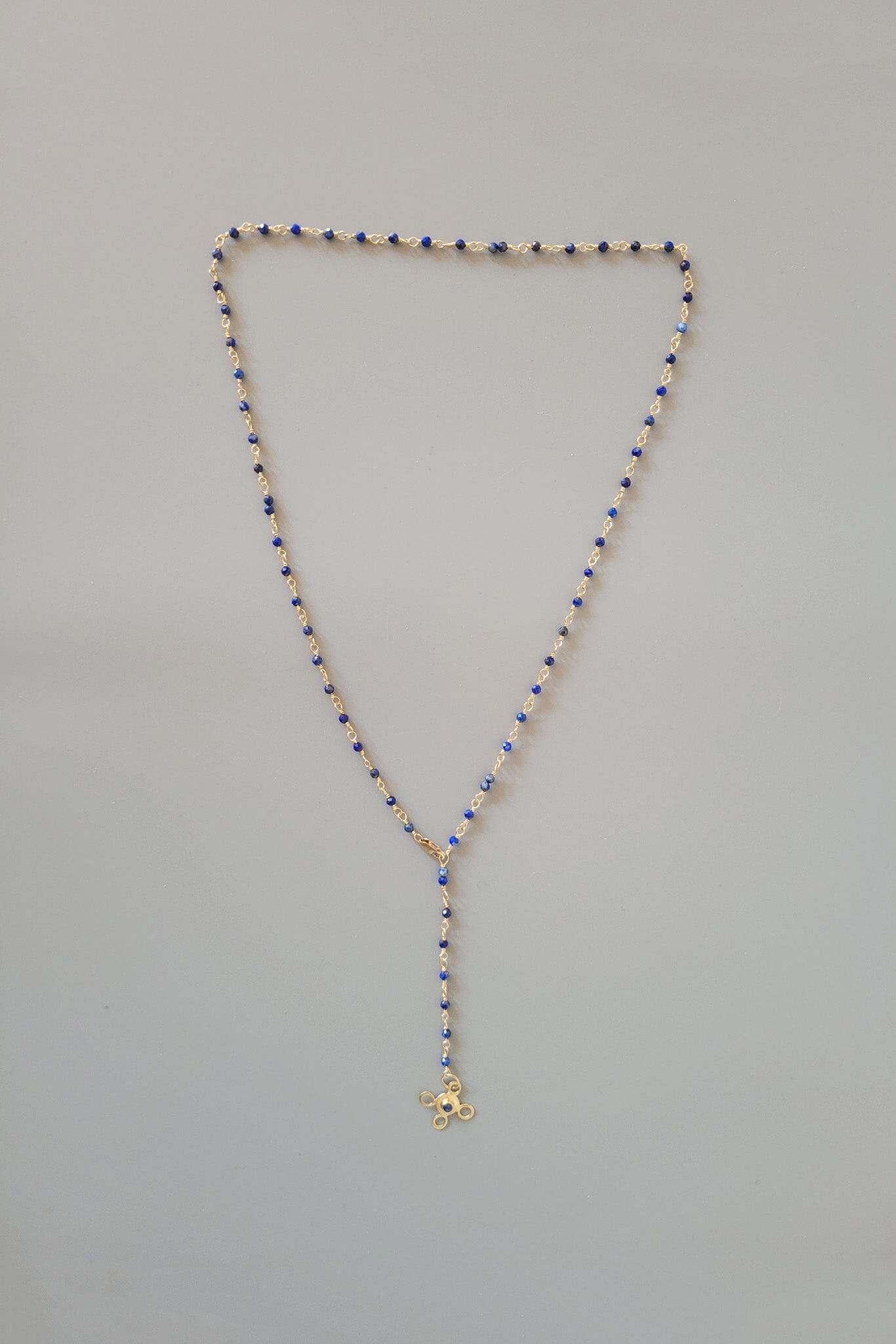 Cobamae Lapis & Byzantine Charm Necklace