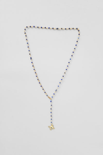 Cobamae Lapis & Byzantine Charm Necklace