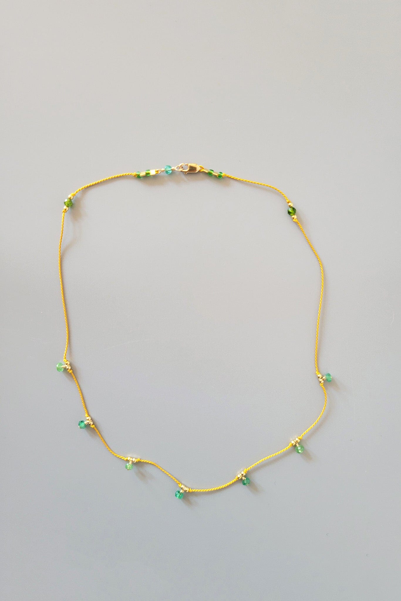 Cobamae Silk Cord Necklace - Green