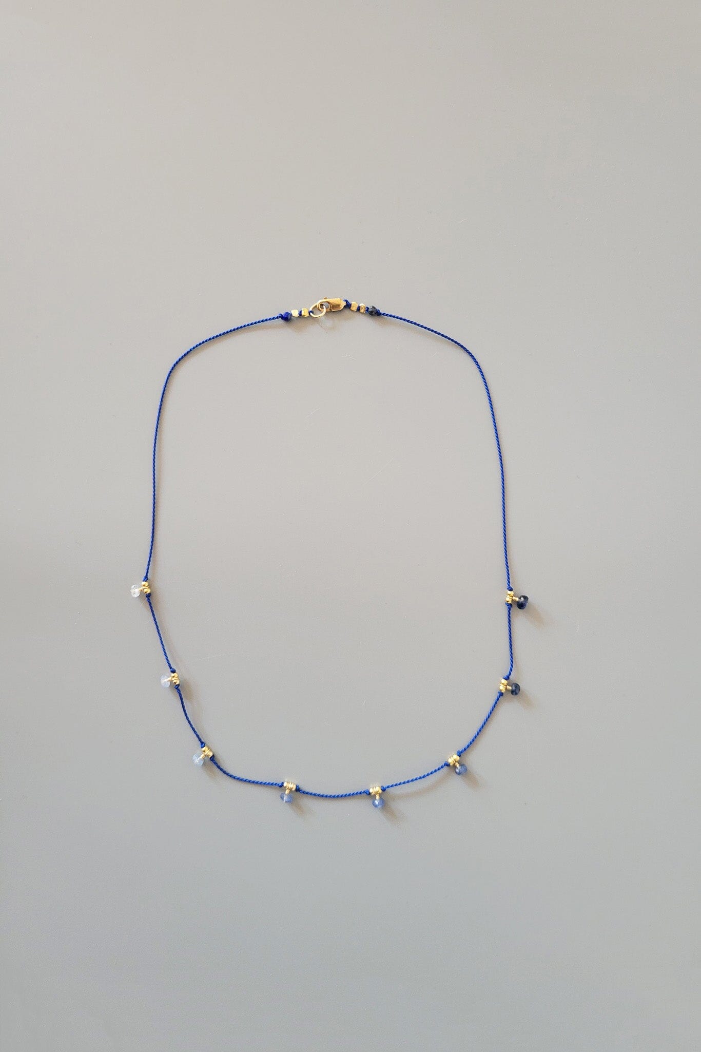 Cobamae Silk Cord Necklace - Blue