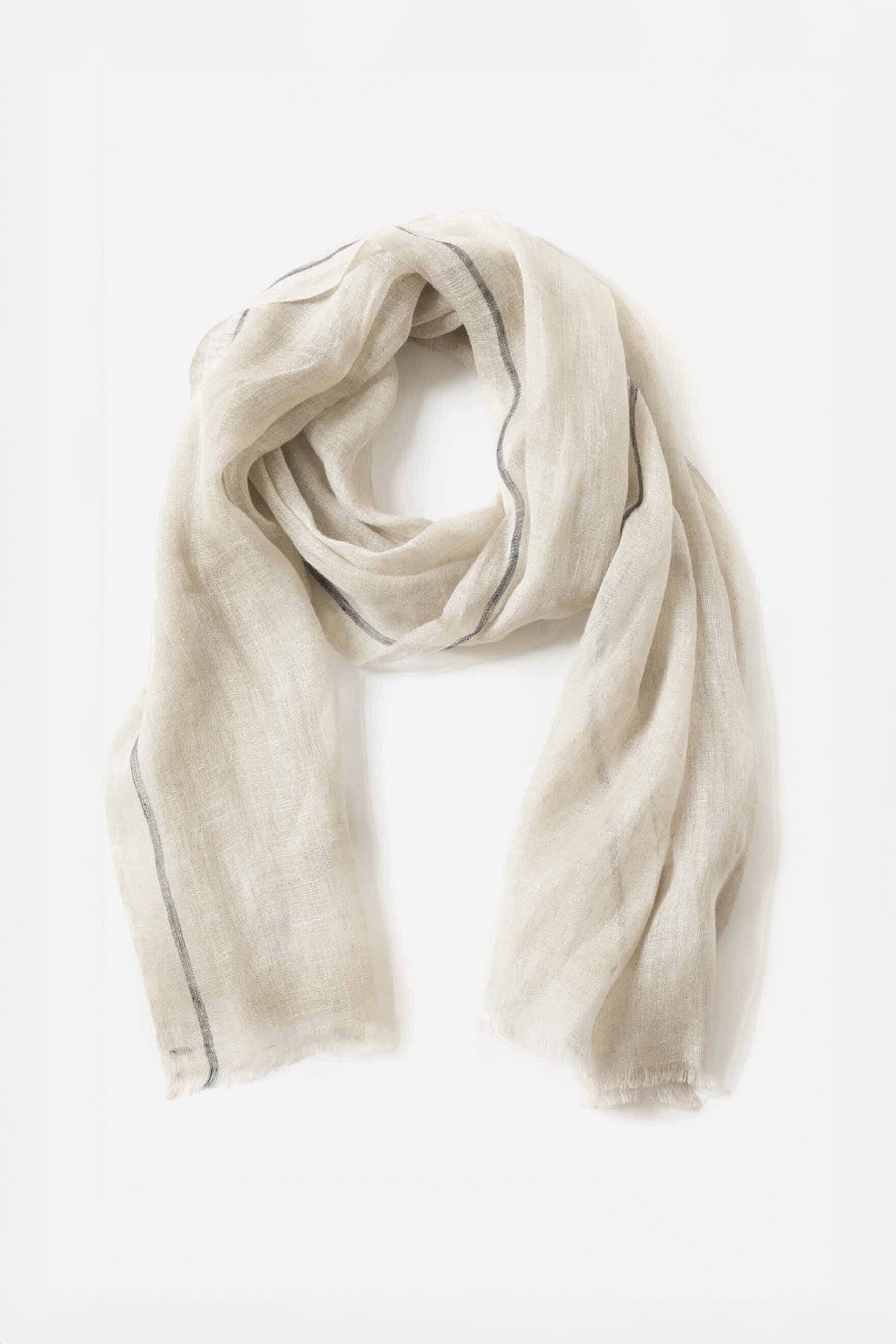 From the Road Atasi Scarf - Oatmeal/Ink