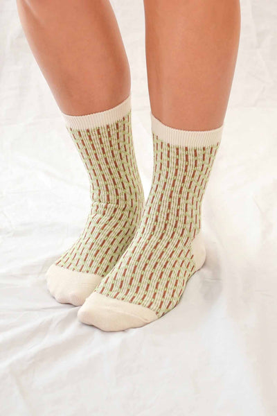 Hooray Everyday Cotton Socks - Beige Pine