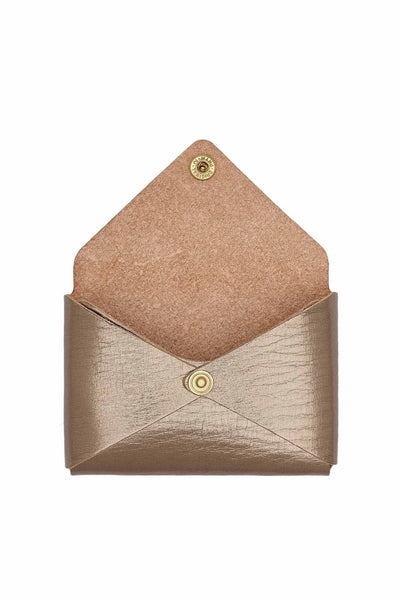 Il Bisonte Mini Card Case - Bronze