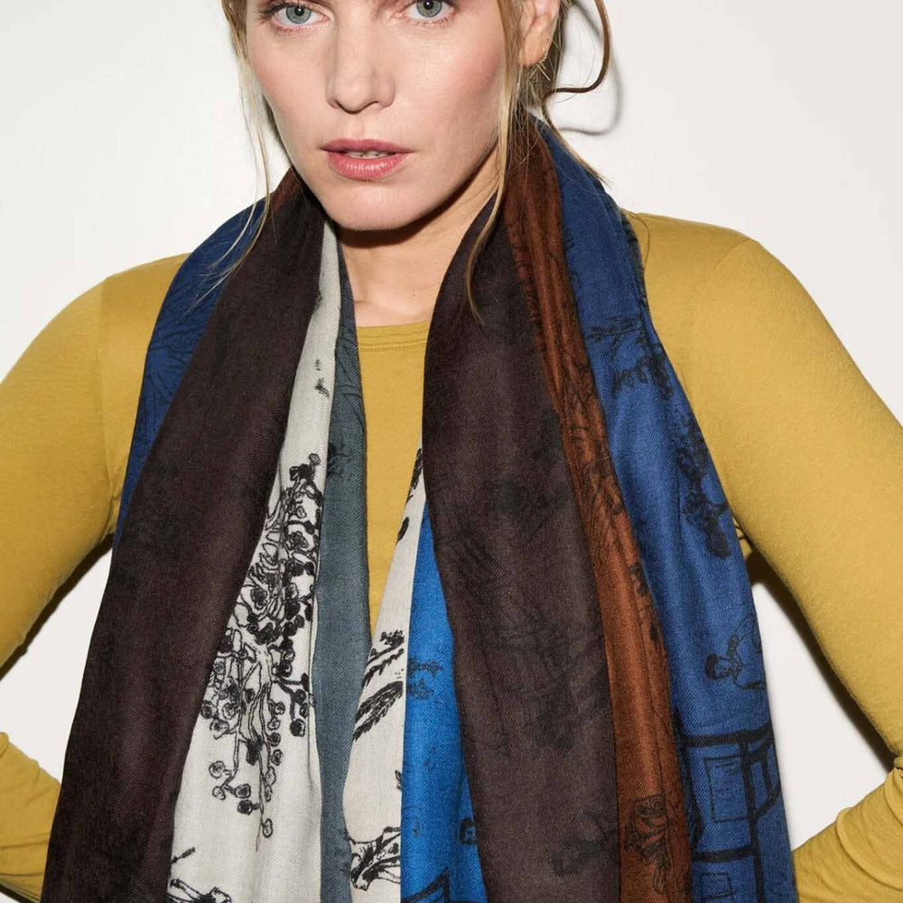 
                  
                    Lalela multi-colored silk, cashmere scarf
                  
                