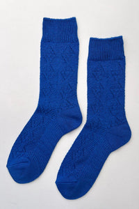 Le Bon Shoppe Eyelet Socks - Cobalt