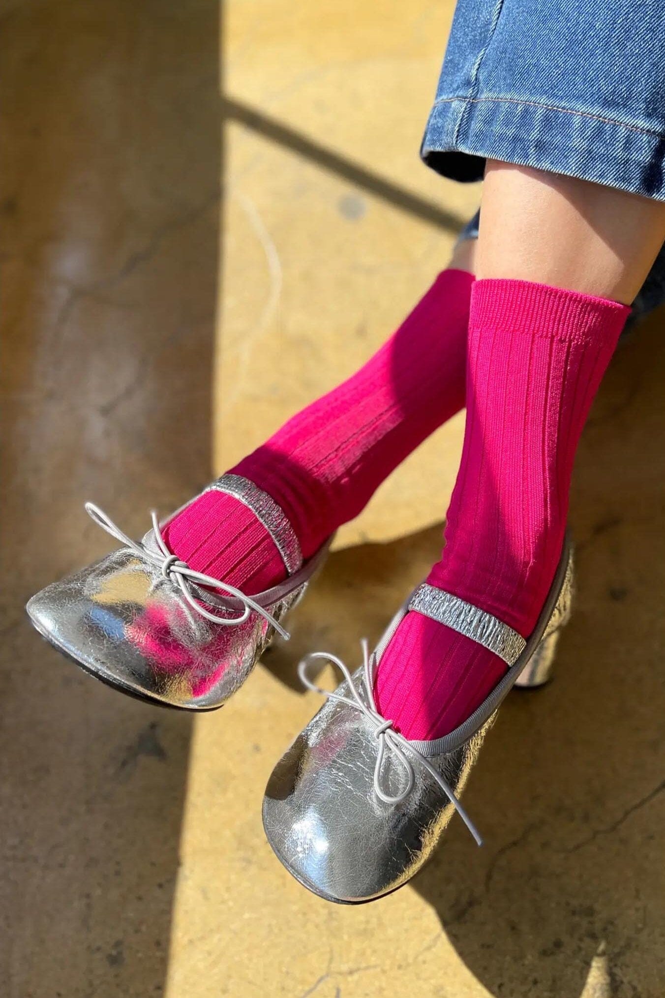 Le Bon Shoppe Her Socks - Fuschia