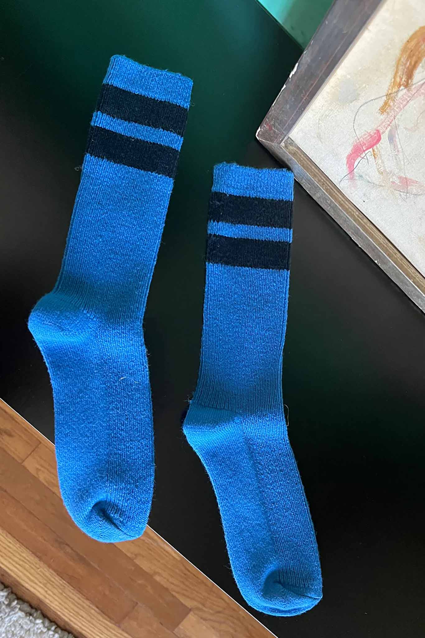 Le Bon Shoppe Grandpa Varsity Sock - Blue