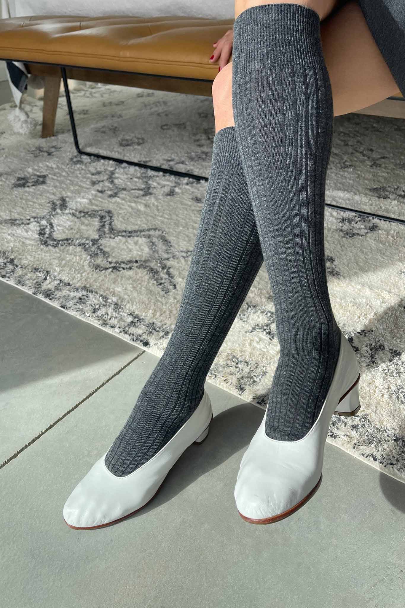 Le Bon Shoppe Schoolgirl Socks - Charcoal