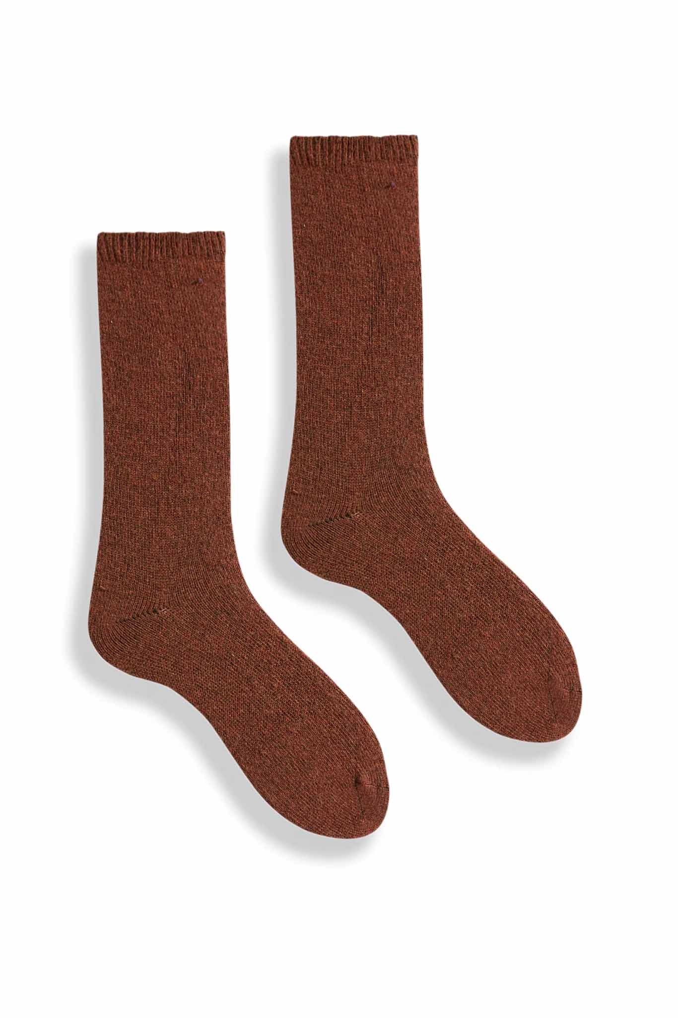 lisa b. Basic Wool Cashmere Sock - Acorn