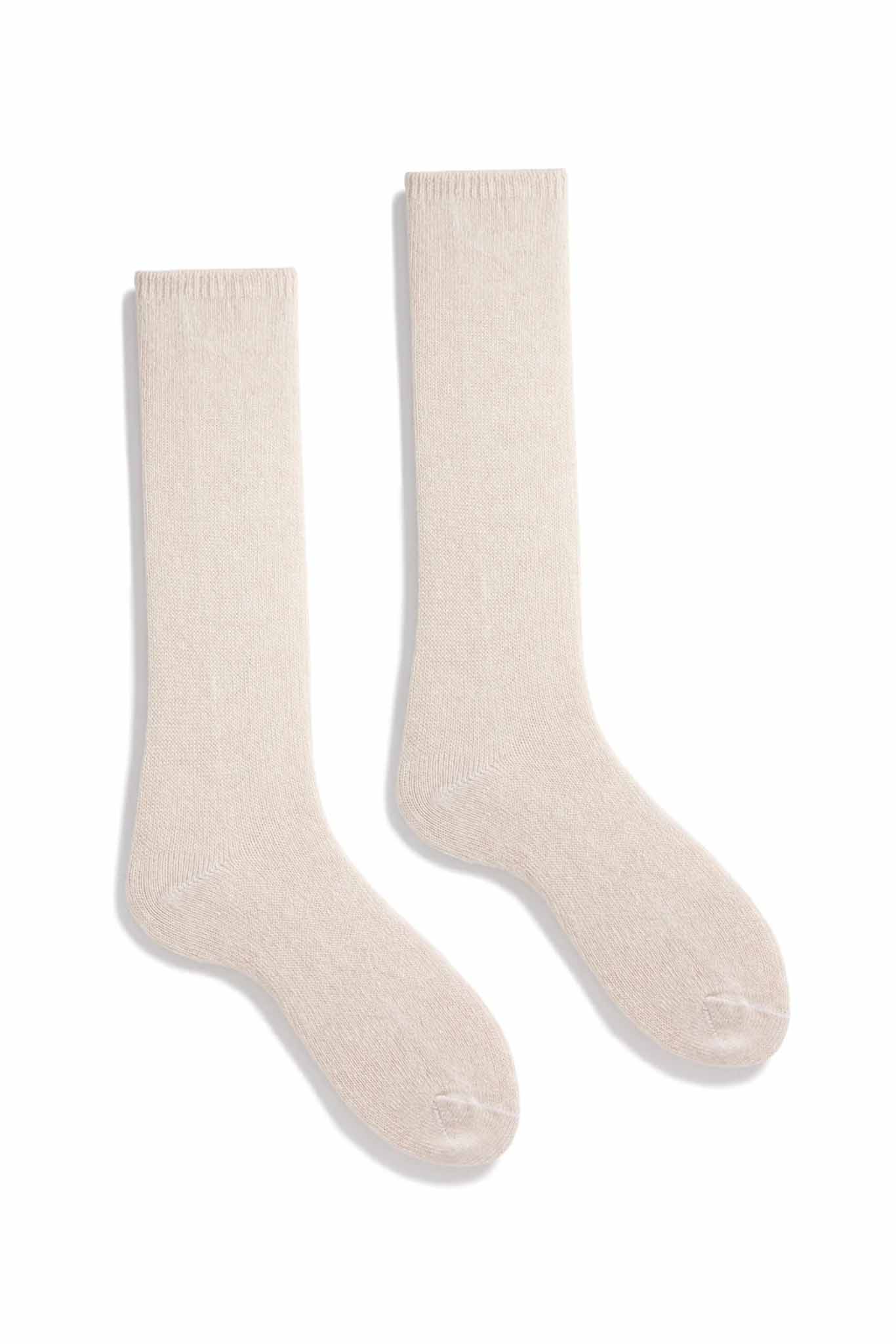 lisa b. Basic Wool Cashmere Sock - Creme