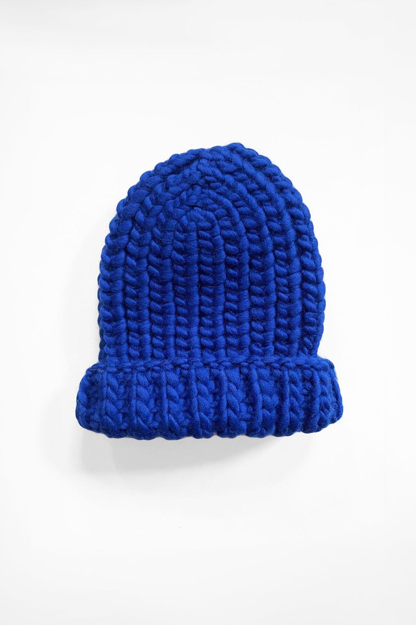 Chunky, knit wool hat made by Peruvian artisans.