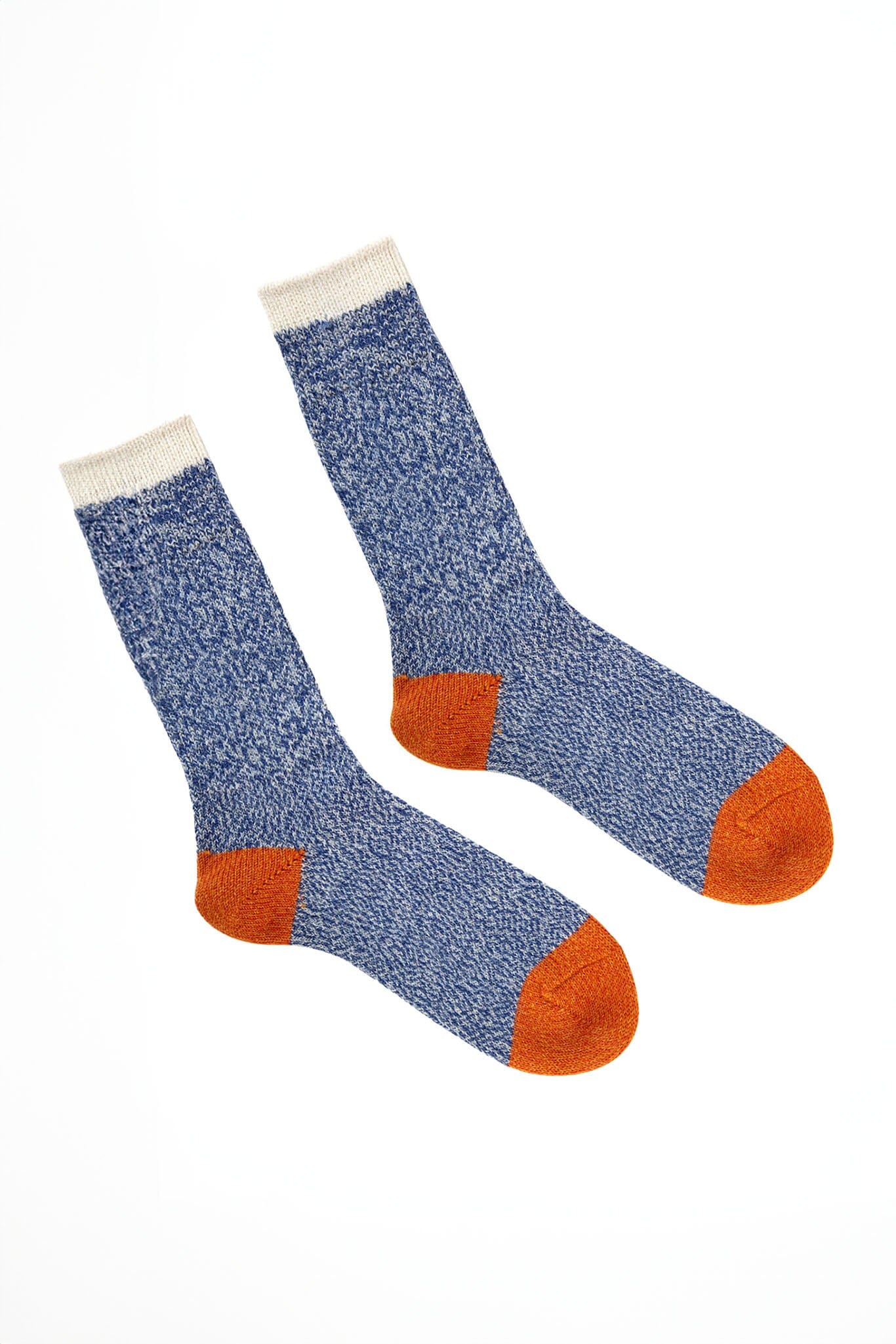 Pata Paca Socks - Melange Blue + Orange