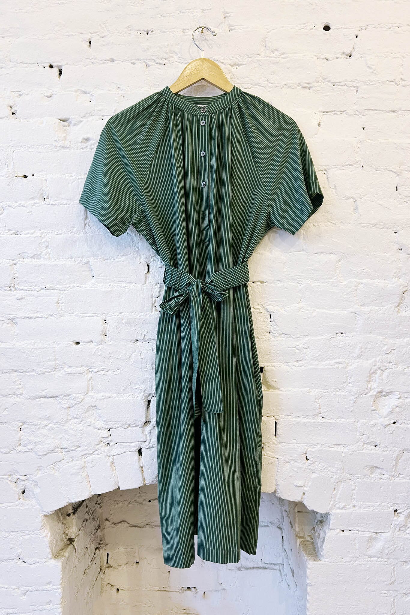 M.PATMOS Adelphi Belted Dress - Olive Stripe XS M.PATMOS Adelphi Belted Dress - Olive Stripe XS