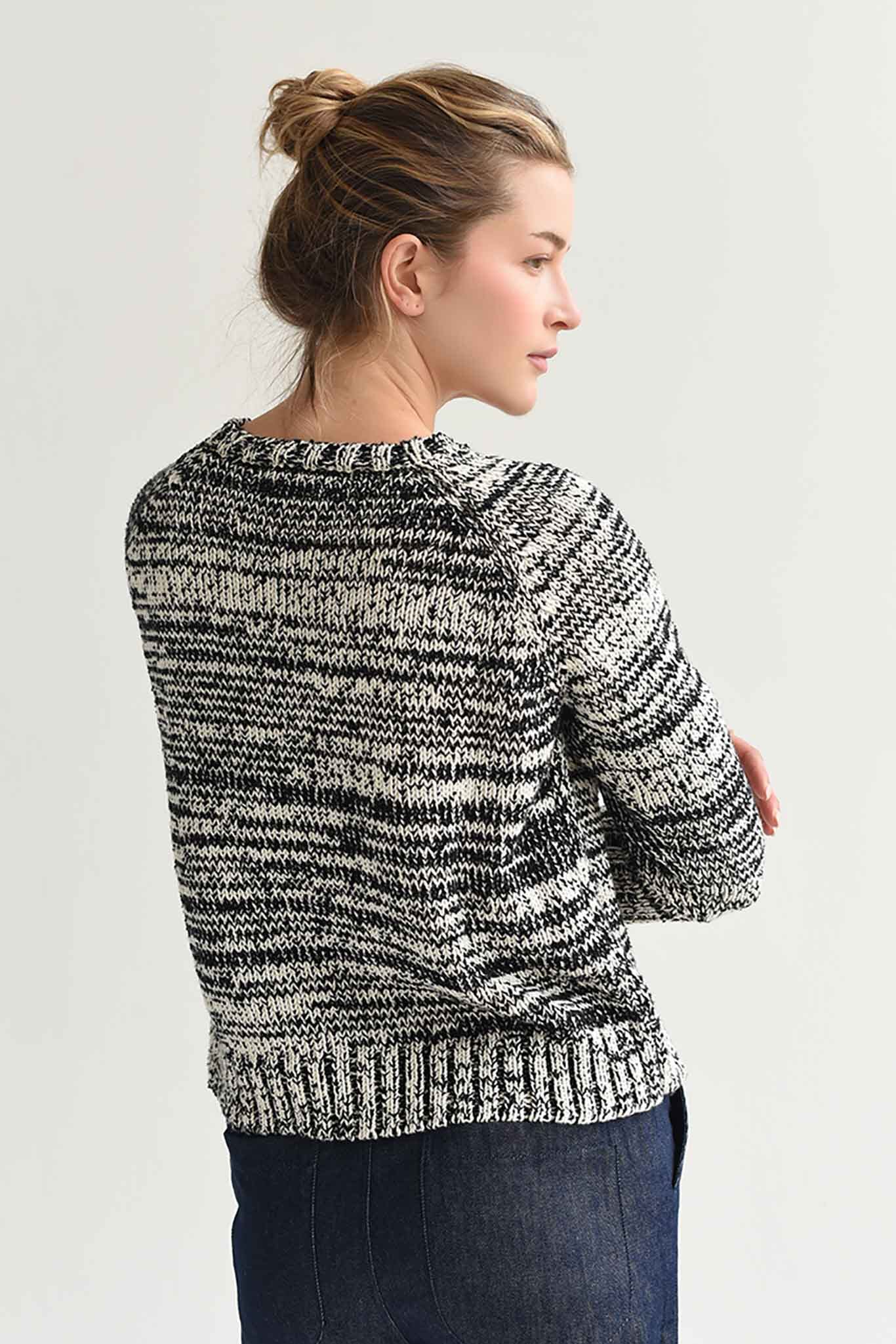 M.PATMOS Agnes Marled Pullover - Ivory/Black