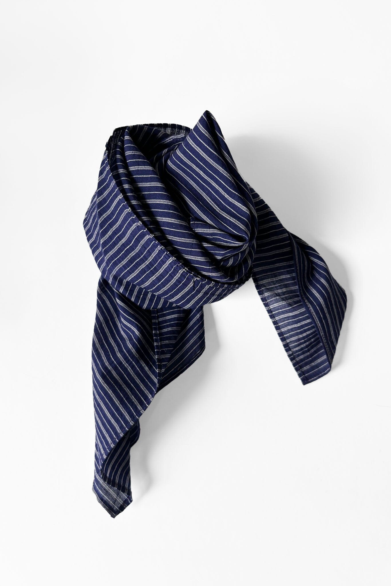 M.PATMOS Quilted Bandana - Square Navy Stripe